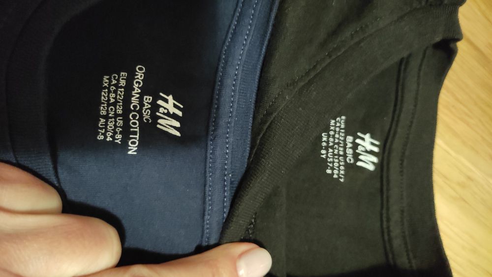 2x longsleve r. 122/128 H&M