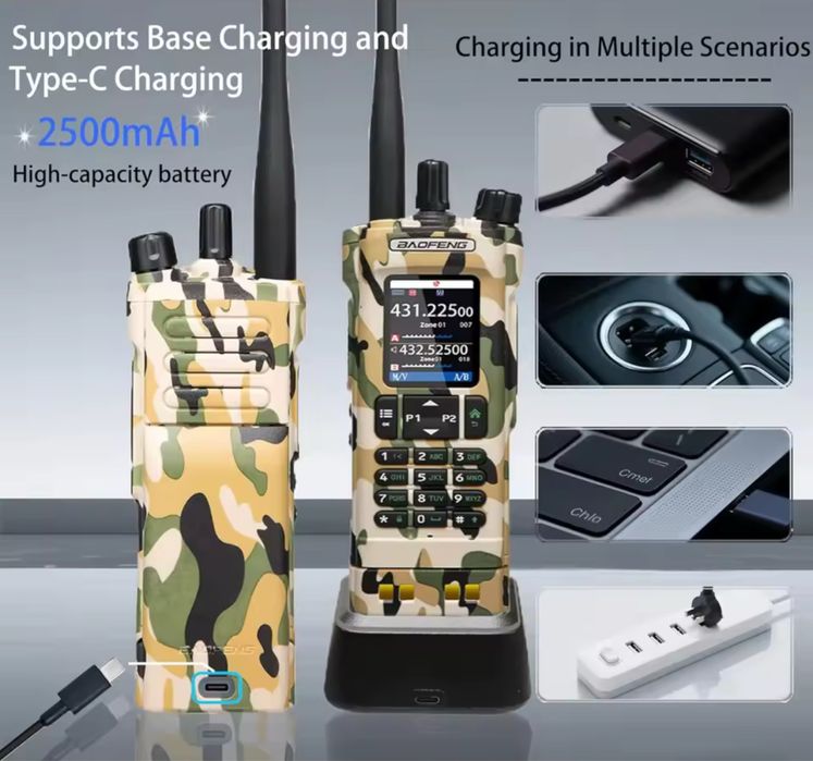 Baofeng UV-32 Camo радіо рація ptt gps