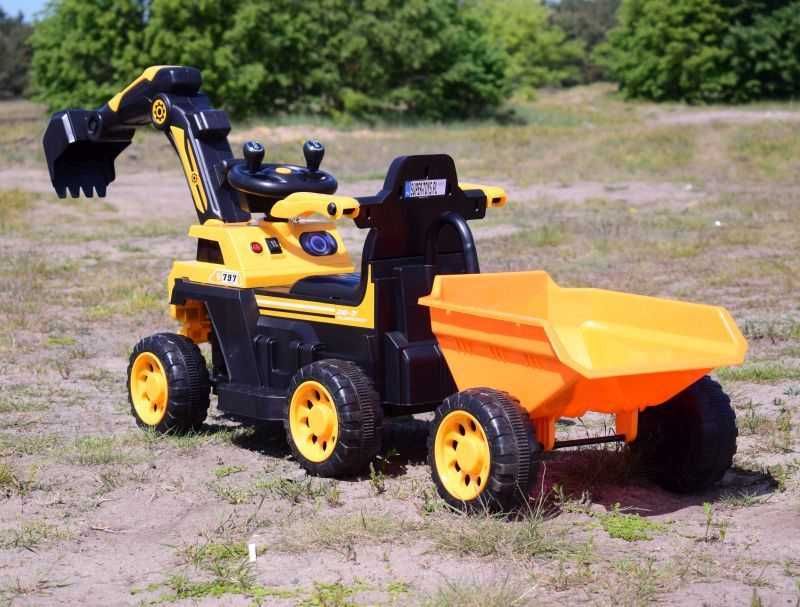 Autko KOPARKA NA AKUMULATOR dla dzieci zabawka jeździk TRAKTOR auto