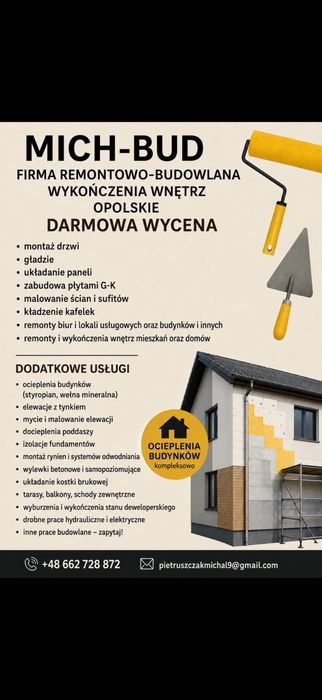 Wykończenia wnętrz, remonty mieszkań i domów - Opolskie