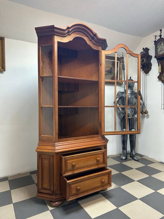 Кутова вітрина дуб масив угловая вітрина дерево 3598