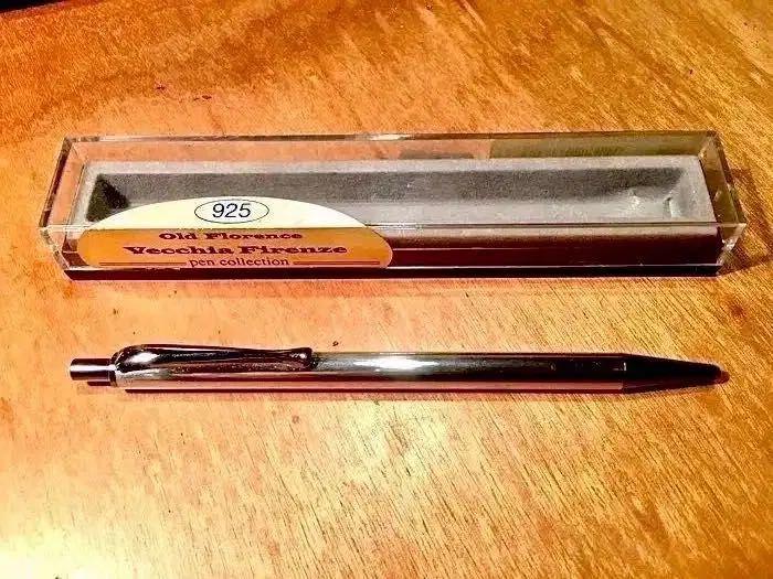 PRATA 925 (c/contraste) - esferográfica  Vecchia Firenze - 17 g