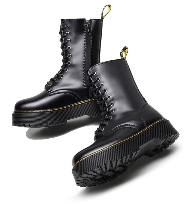 Glany platforma koturna workery goth punk jadon 10 oczek