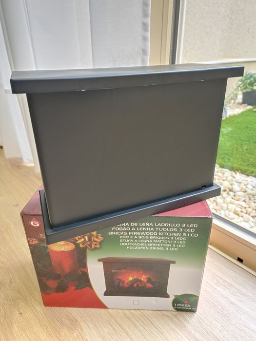 Lareira artifical decorativa pilhas