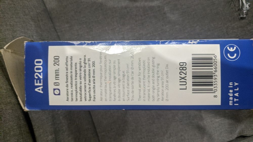 Аератор для вікна 200мм