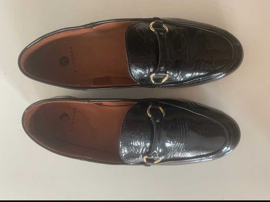 Skórzane loafersy Hudson London 36