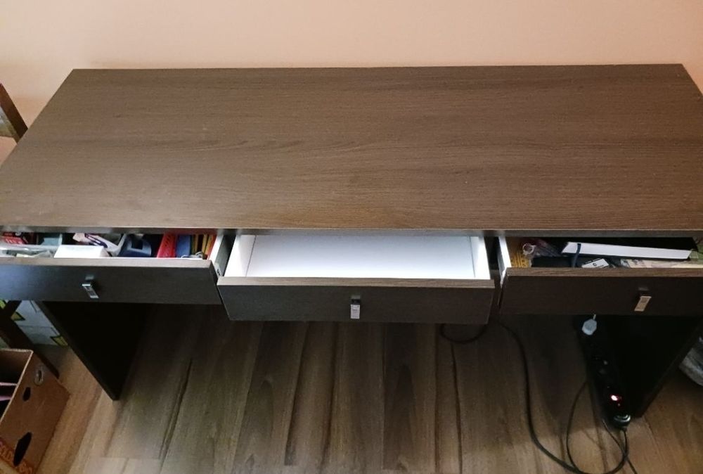 Piekne eleganckie biurko wenge 145x53 wysokość 75