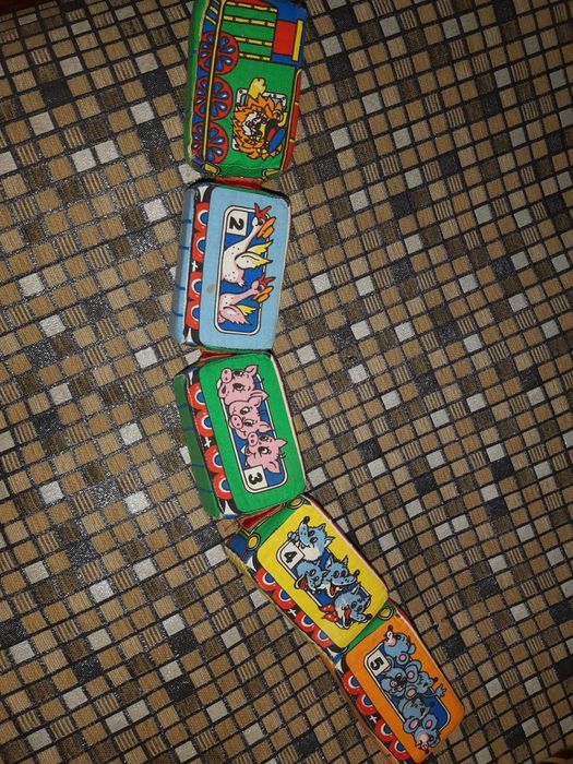 Мягкие кубики паравозик