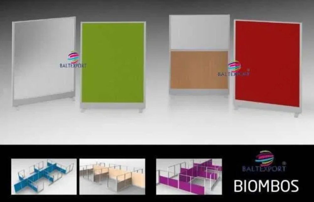 Biombo Tecido Vidro Transp. Vidro Fosco Misto Melamina Novo