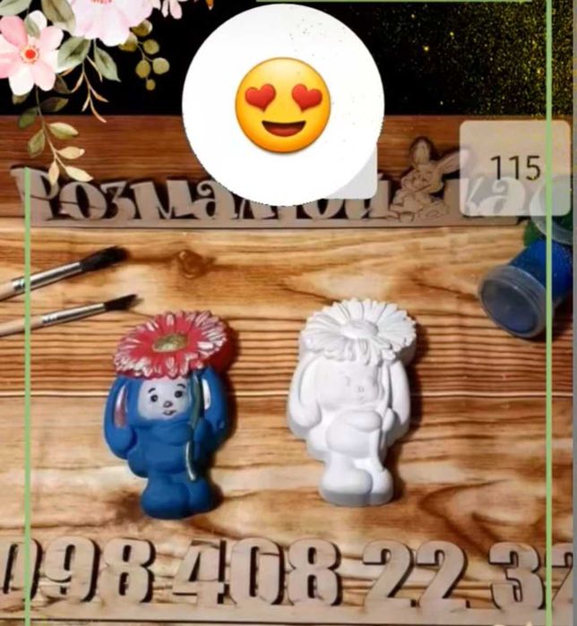 Гіпсові фігурки весняні квіти. Розмальовки з гіпсу. Тюльпан