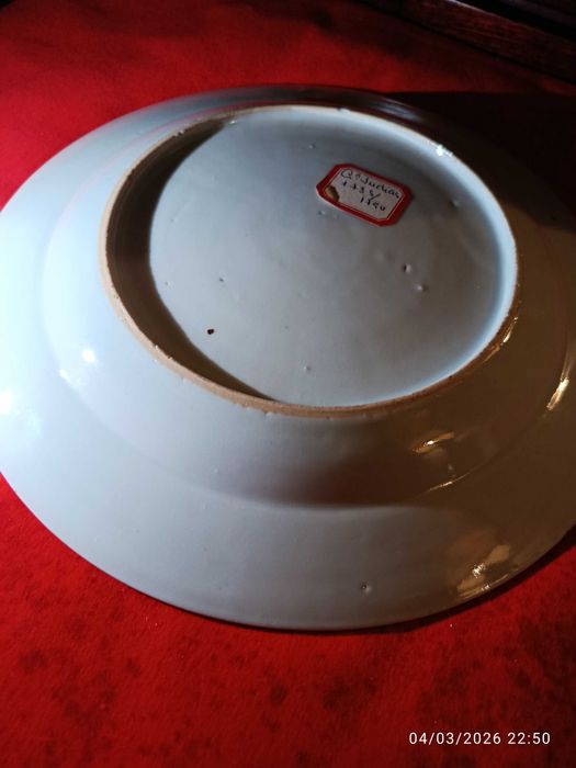 Prato Porcelana Chinesa China Séc XVIII 23,2 cm Companhia das Índias