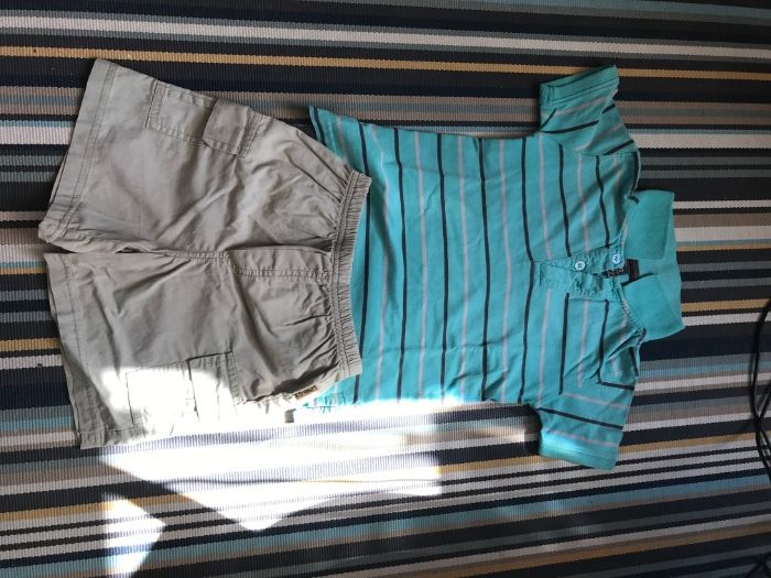zestaw ogrodniczki + koszulki+ sweterek rozpinany - roz.98 cm + gratis