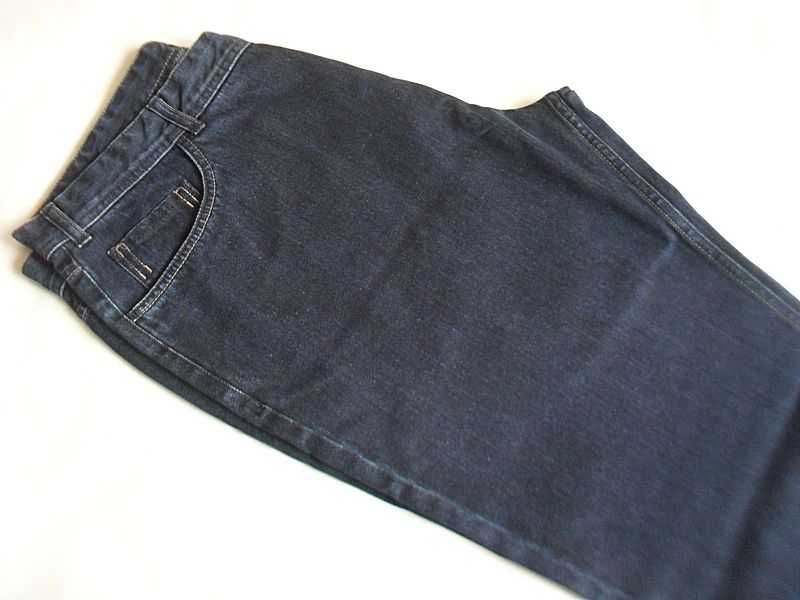 SPODNIE JEANS - BAWEŁNA 100% - 94/32 - granatowe -Polska Marka- NOwe 2
