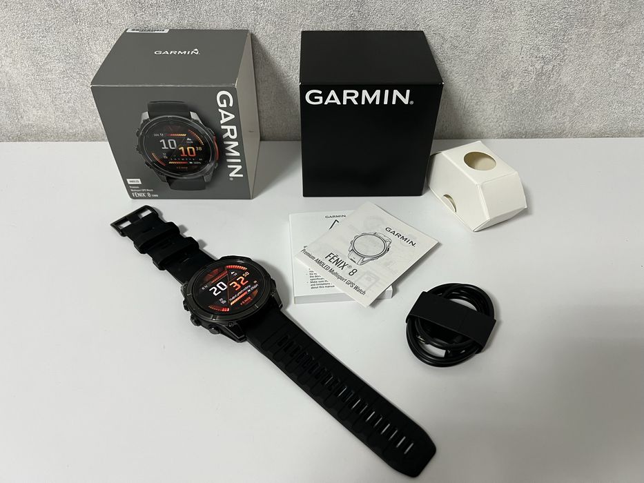 Garmin Fenix 8 51mm. Полный оригинальный комплект.