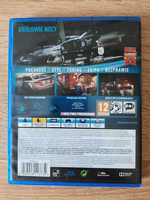 Need for Speed PS4 Polska Wersja (stan 5/6)