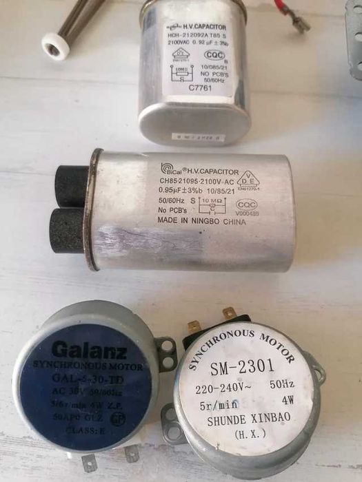 PEÇAS Microondas - Magnetron Motor Condensador Switch Díodo Lâmpada
