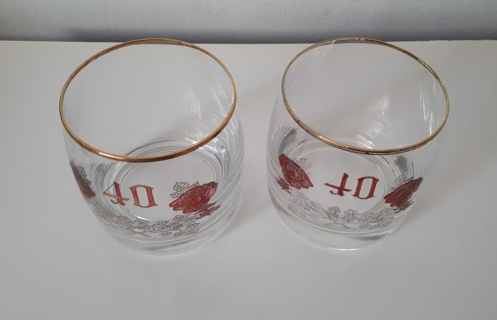 szklanka do whisky na 40 urodziny zdobiona