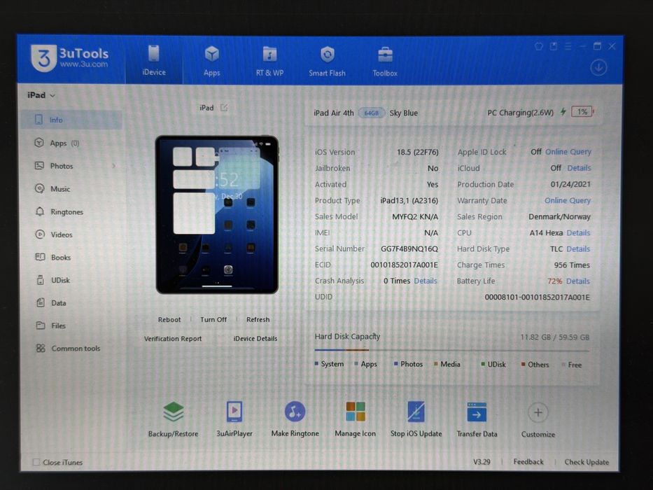 iPad Air 4 (A2316) - 64GB - faktura VAT 23%