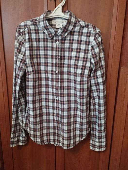 Женская рубашка в клетку H&M 155-160