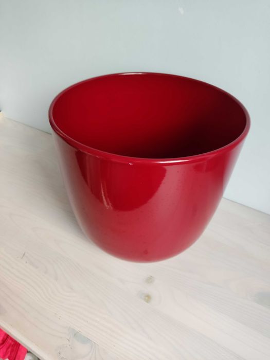 Donica doniczka ceramiczna czerwona śr. 28 cm