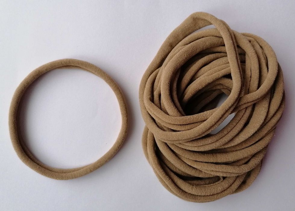 10 sztuk Gumka baza opaska bezszwowa noworodek coffe