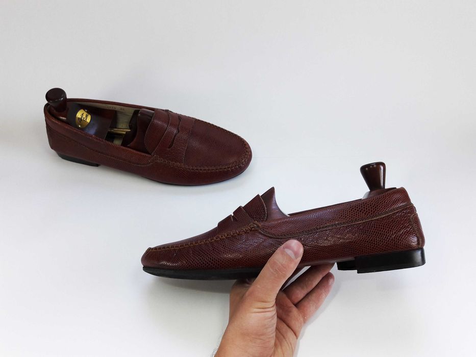 PRAERIE Made in Italy туфли туфлі лоферы мокасины 45 29.5 см