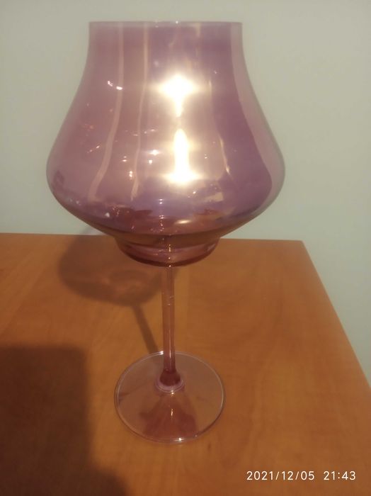 Kielich ozdobny szklany