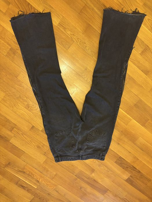 Zara flared zip jeans