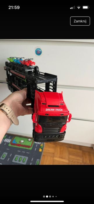 Samochód laweta z pilotem dla dziecka