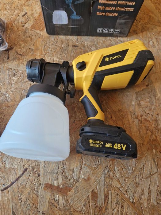 PISTOLET DO MALOWANIA ścian elektryczny malarski 48V 5000mAh Zidpol