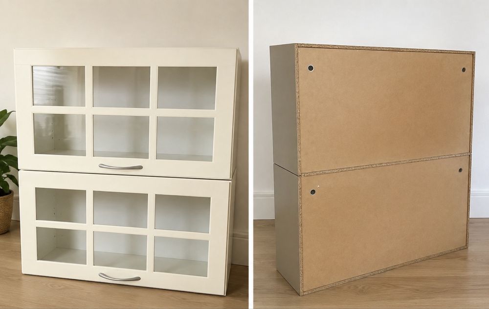 Szafki kuchenne Ikea wiszące kremowe zawiasy amortyzator 2szt. komplet