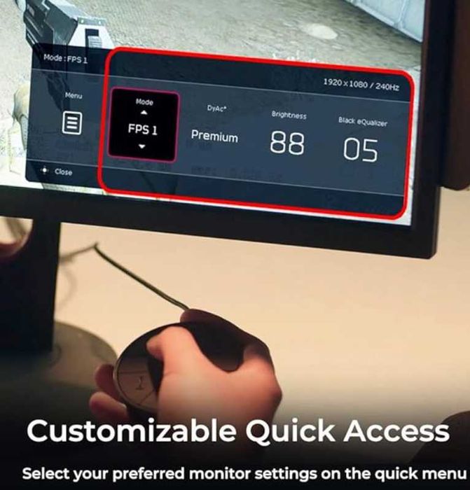 BenQ Zowie XL2540K Monitor, TN Panel, 24.5", FHD, 16:9, 240Hz, Invoice and Warranty Included64751075522561122