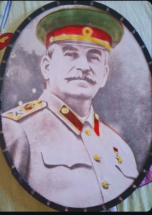 Ссср  медная чеканка  Кормящая мать , фото портрет"Сталин"