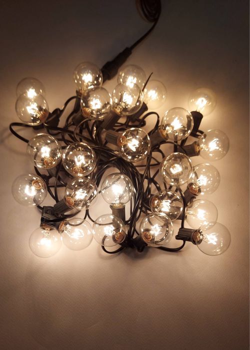 Гірлянда G40 String Lights з лампами, тепле світло, 220В, нова