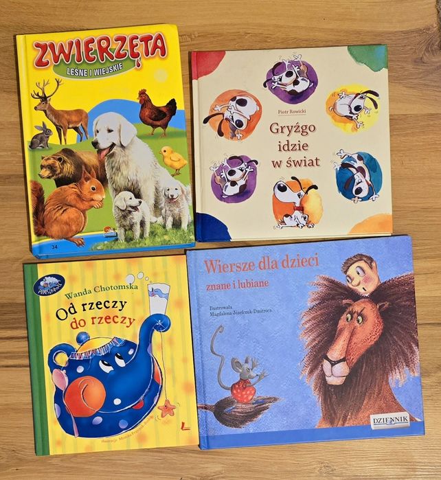 4 większecl książeczki zwierzęta wiersze dla dzieci Wanda Chotomska