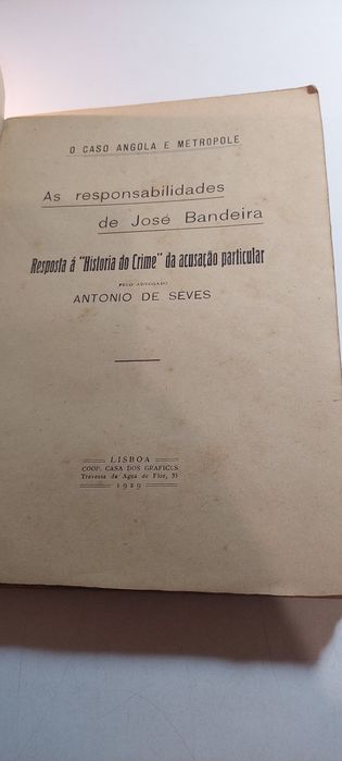 O Caso Angola e Metropole, As Responsabilidades de José Bandeira