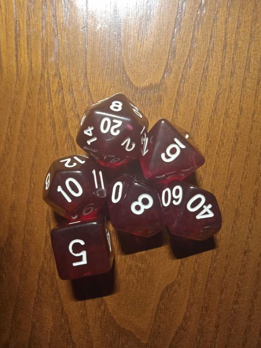 Conjunto de dados D&D – 7 dados poliédricos