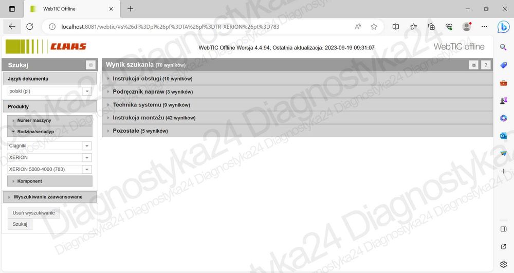 NAJNOWSZY Claas WebTic 2025.04 Instrukcja Napraw KATALOG Zdalna Instal
