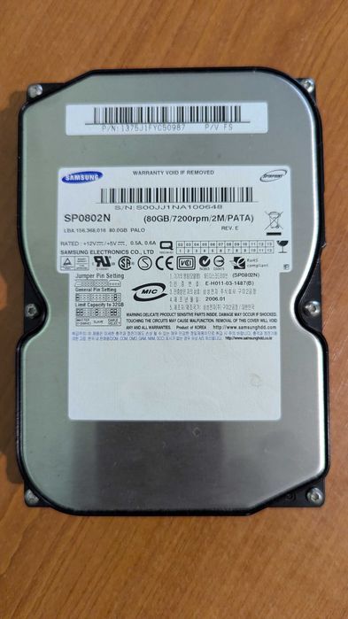 HDD Sumsung SP080N 80 gb