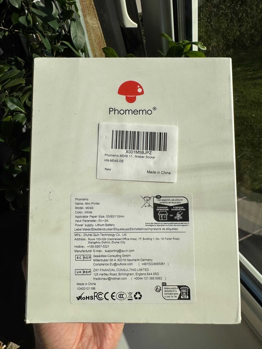 DRUKARKA Termiczna M04S Biala Mini Przenośna