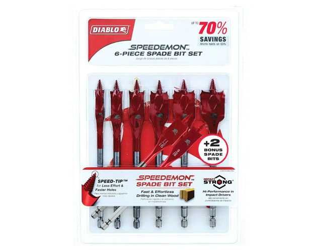 Набор из 8 перьевых сверл по дереву под 6-гранник (HEX) Diablo DSP2920
