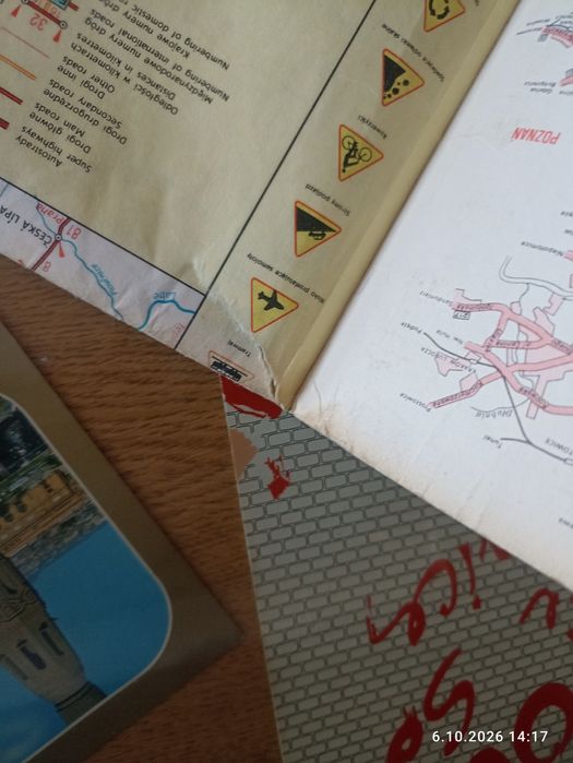 Samochodowa mapa Polski 40 lat LWP