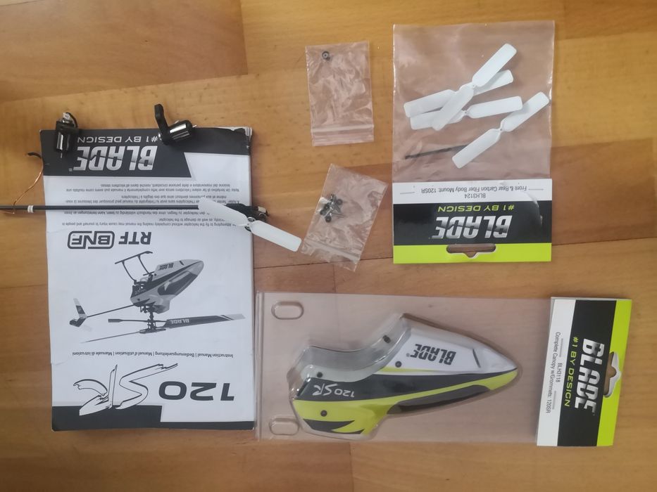 Вертолет E-Flite Blade 120SR - передатчик MLP4DSM канопа лопасти