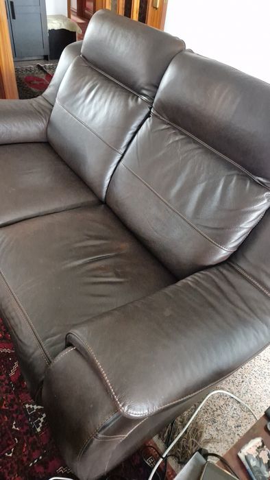 Sofa de pele extensível Chateaux d'Ax -  Preço Negociáv