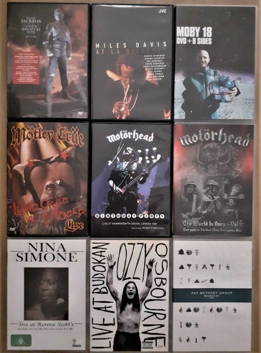 72 DVDs - Concertos - Grande Coleção - Raros - MUITO BOM ESTADO