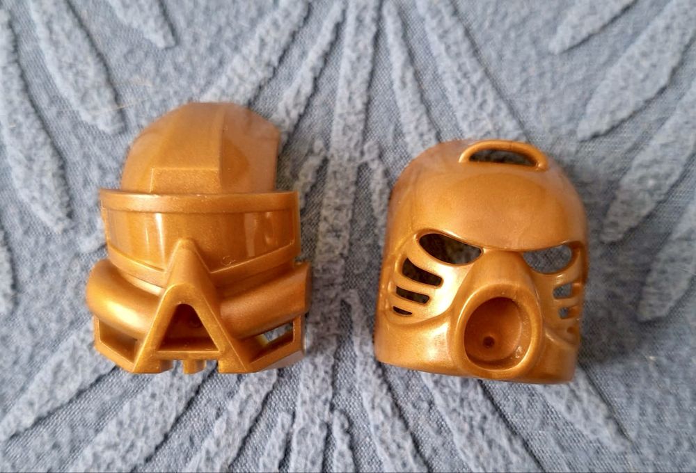 Lego Bionicle dwie zlote maski KANOHI