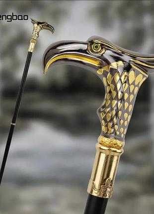 Новая стильная разборная трость чёрный золотой Орел
