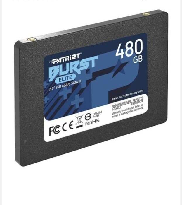 Новый накопитель SSD 480Gb, Patriot Burst Elite, SATA3, 2