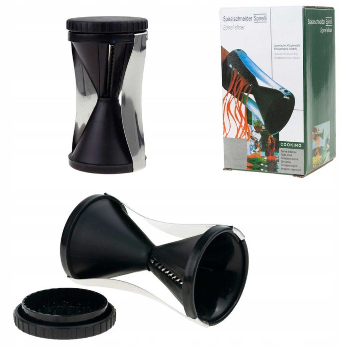 Temperówka SPIRALNA DO WARZYW Dwustronna paski Julienne Obieraczka