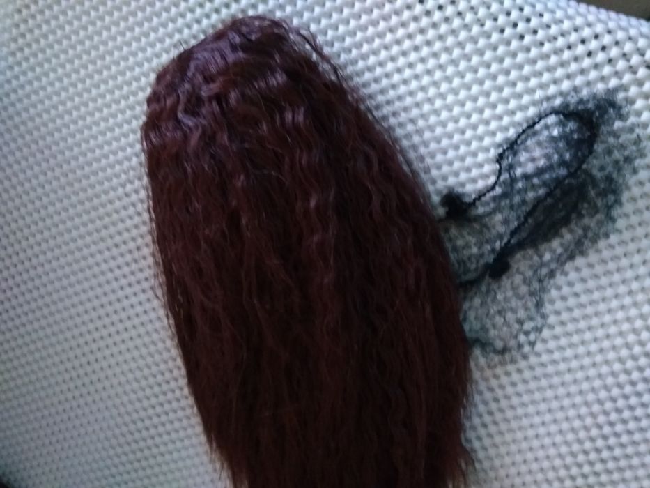 Przypinka do włosów 32 cm kasztanowy brąz.Nowa
